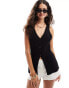 Фото #1 товара ASOS DESIGN knitted longline v waistcoat in black