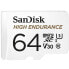 Фото #2 товара SanDisk High Endurance - 64 GB - MicroSDXC - Class 10 - UHS-I - 100 MB/s - 40 MB/s