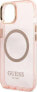 Guess Guess GUHMP13MHTCMP iPhone 13 6,1" różowy/pink hard case Gold Outline Translucent MagSafe