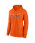 Women's Orange Denver Broncos Iconic Cotton Fleece Checklist Pullover Hoodie