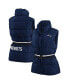 ფოტო #1 პროდუქტის Women's Navy New England Patriots Full-Zip Puffer Vest with Belt