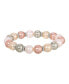 Multi Color Imitation Pearl Stretch Bracelet