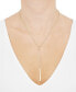 Фото #2 товара Macy's rope Bar Lariat Necklace in 14k Gold