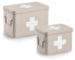 Medizinbox, Metall, beige