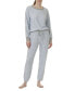 ფოტო #2 პროდუქტის Women's Westport Long Sleeve Pajama Set