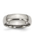 Фото #1 товара Titanium Polished 6 mm Half Round Wedding Band Ring