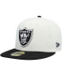 Фото #4 товара Men's Cream and Black Las Vegas Raiders Chrome Collection 59FIFTY Fitted Hat