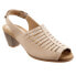 Фото #2 товара Trotters Minnie T1808-163 Womens Beige Wide Leather Heeled Sandals Shoes 7