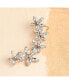Women's Silver Embellished Cluster Ear cuff Earrings