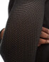 Фото #6 товара Weekday sheer knit long sleeve t-shirt in black