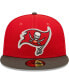 Фото #2 товара Men's Red, Pewter Tampa Bay Buccaneers Super Bowl Lv Letterman 59Fifty Fitted Hat