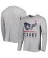 Men's Heathered Gray Houston Texans Combine Authentic Red Zone Long Sleeve T-shirt