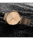 ფოტო #5 პროდუქტის Men's Legacy Slim Gold-Tone Mesh Bracelet Watch 42mm