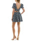 ფოტო #5 პროდუქტის Juniors' Embroidered Sweetheart-Neck Dress