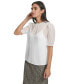 ფოტო #3 პროდუქტის Women's Short-Sleeve Chiffon Blouse