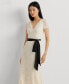 ფოტო #3 პროდუქტის Women's Belted Lace A-Line Gown