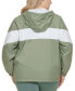 ფოტო #2 პროდუქტის Trendy Plus Size Colorblock Rain Slicker Jacket