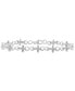 ფოტო #1 პროდუქტის Diamond Cross & Infinity Link Bracelet (1/6 ct. t.w.) in Sterling Silver