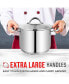 Фото #2 товара Bakken-Swiss Deluxe Stainless Steel Stockpot w/ Tempered Glass See-Through Lid - Simmering Delicious Soups Stews & Induction Cooking - Exceptional Heat Distribution - Heavy-Duty & Food-Grade