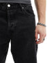 Weekday Barrel relaxed fit tapered jeans in tuned black