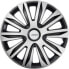 Фото #1 товара Michelin Alice Hub Caps 40.6 cm / 16 Inch Universal Wheel Trim Set of 4 for Cars ABS Plastic Black / Silver, Silver / Black