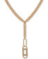 Фото #1 товара KARL LAGERFELD PARIS gold-Tone Pavé Link Layered Collar Necklace, 16" + 3" extender