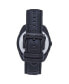 ფოტო #3 პროდუქტის Men Roman Leather Watch - Black, 46mm