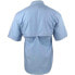 Фото #2 товара SHOEBACCA Short Sleeve Guide Shirt Mens Blue Casual Tops 4055-BL-SB