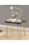 Telestis End Table in Black Marble & Gold