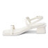 Фото #5 товара COCONUTS by Matisse Maya Lizard Block Heels Womens White Dress Sandals MAYA-329