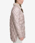 Фото #4 товара Women's Faux-Fur-Collar Quilted Coat