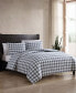 Фото #10 товара Basic Plaid Cotton Percale 3 Piece Duvet Cover Set, King