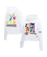 Фото #1 товара Women's White Mickey Friends Bold Expression Cropped Pullover Hoodie