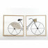 Фото #1 товара Настенный декор DKD Home Decor Чёрный Велосипед Металл Деревянный MDF (80 x 2.5 x 40 cm) (2 pcs)