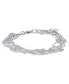 ფოტო #2 პროდუქტის Beaded Multi Strand Bracelet in Silver Plate or 18k Gold Plate