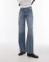 Фото #4 товара Topshop Tall mid rise Column jeans in mid blue