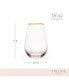 Фото #5 товара Rose Crystal Stemless Wine Glass, Set of 2