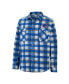 ფოტო #2 პროდუქტის Men's Royal, White Boise State Broncos Ellis Plaid Full-Snap Shirt Jacket