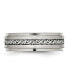 Фото #3 товара Stainless Steel Brushed and Polished Braided 7mm Band Ring