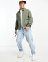 Фото #4 товара ASOS DESIGN oversized lightweight harrington jacket with texture in khaki