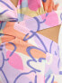 ASOS DESIGN halter neck cut out midi dress in large multicoloured floral print