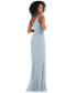 Women's Skinny One-Shoulder Trumpet Gown with Front Slit