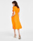 ფოტო #2 პროდუქტის Women's Tie-Waist Short-Sleeve Dress