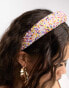 My Accessories London beaded headband in brights