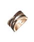 Фото #1 товара Crossover Statement Criss Cross Two Tone Pave AAA CZ Statement Band Ring For Women