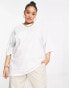 Фото #2 товара Something New Curve X Naomi Anwer oversized t-shirt in white