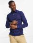 Фото #1 товара Polo Ralph Lauren icon logo slim fit long sleeve pique polo in navy