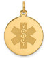 Фото #1 товара Medical Info Charm Pendant in 14k Gold