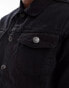 DTT slim fit denim jacket in black