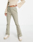 Фото #8 товара ASOS DESIGN Petite flare cord trouser in sage